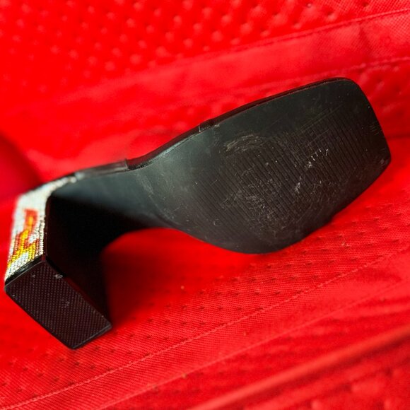 Dollz Kill Pound The Alarm Lucite Rhinestone Flame Heel (US9) - Picture 8 of 9